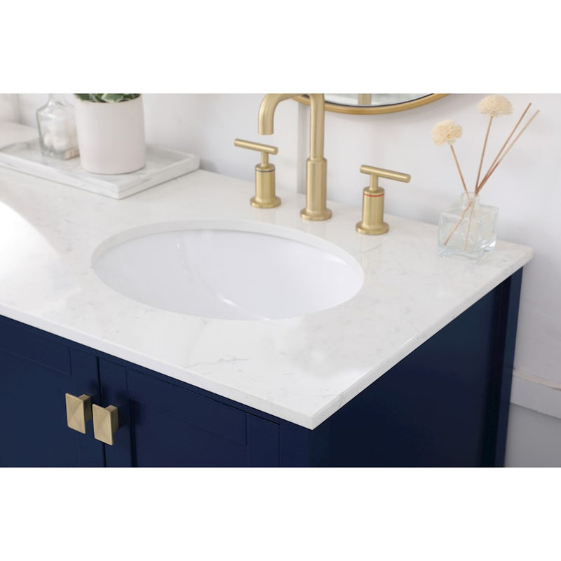 Elegant Kitchen/Bath Irene 60" Double Bathroom Vanity, Blue