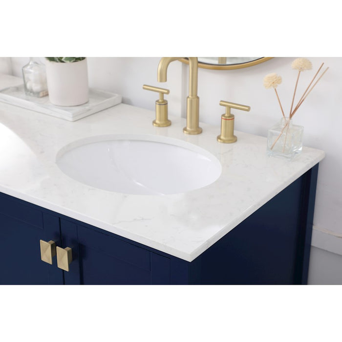 Elegant Kitchen/Bath Irene 60" Double Bathroom Vanity, Blue