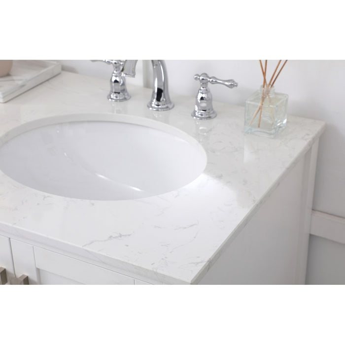 Elegant Kitchen/Bath Irene 60" Double Bathroom Vanity, White