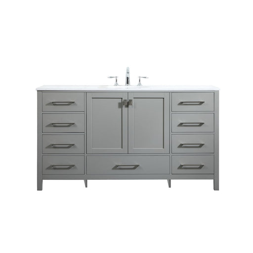 Elegant Kitchen/Bath Irene 60" Single Bathroom Vanity, Grey - VF18860GR