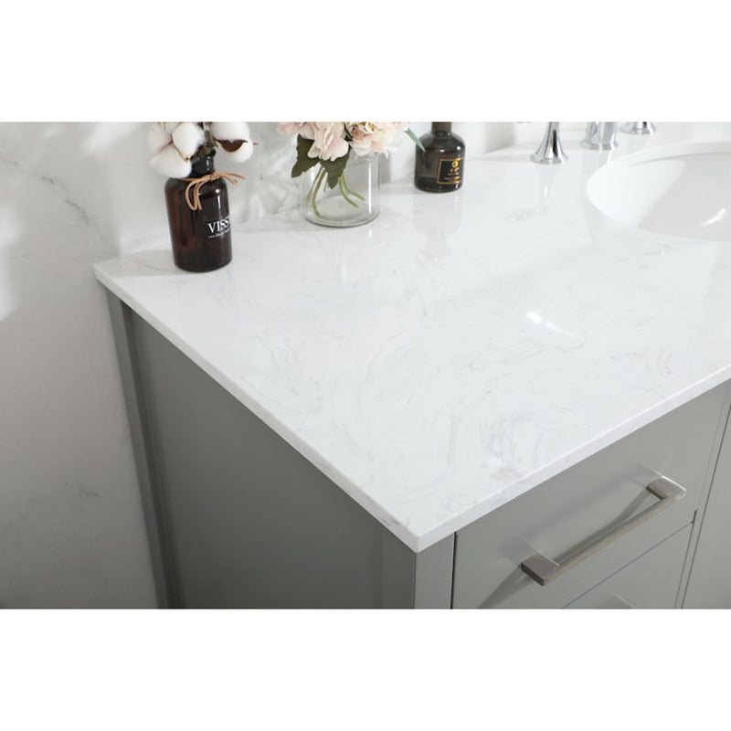 Elegant Kitchen/Bath Irene 60" Single Bathroom Vanity, Grey