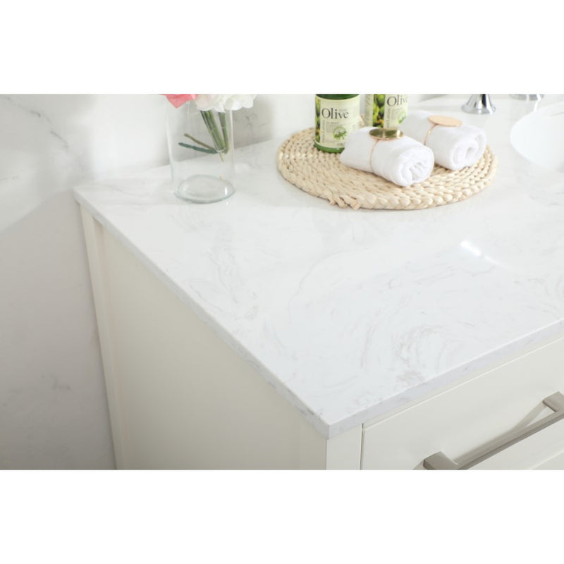 Elegant Kitchen/Bath Irene 60" Single Bathroom Vanity, White
