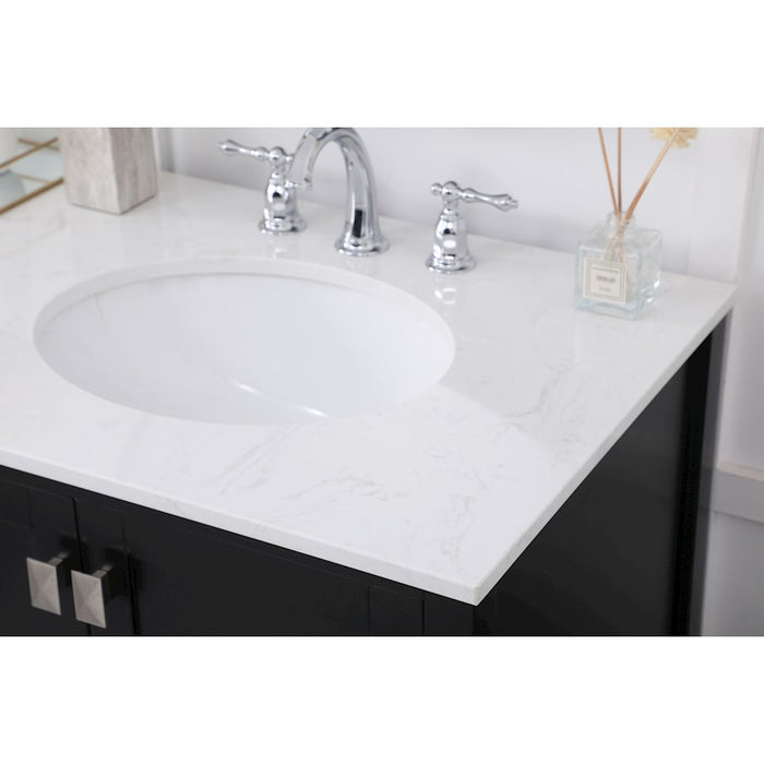 Elegant Kitchen/Bath Irene 72" Double Bathroom Vanity, Black
