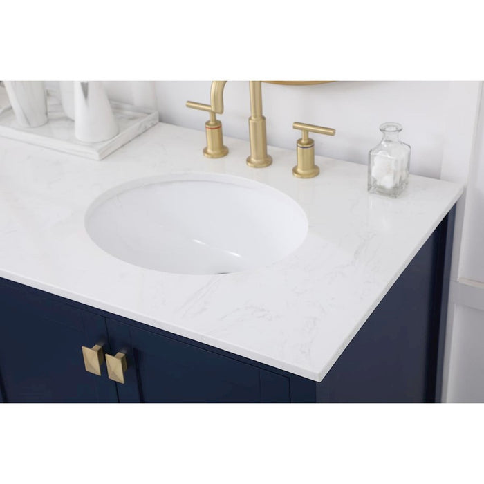 Elegant Kitchen/Bath Irene 72" Double Bathroom Vanity, Blue