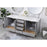 Elegant Kitchen/Bath Irene 72" Double Bathroom Vanity, Gray
