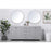 Elegant Kitchen/Bath Irene 72" Double Bathroom Vanity, Gray