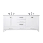Elegant Kitchen/Bath Irene 72" Double Bathroom Vanity, White - VF18872DWH