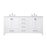 Elegant Kitchen/Bath Irene 72" Double Bathroom Vanity, White - VF18872DWH
