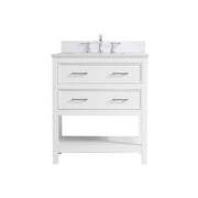 Elegant Sinclaire 30" Single Bathroom Vanity, White/Backsplash - VF19030WH-BS