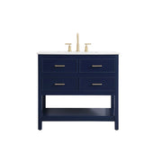 Elegant Kitchen/Bath Sinclaire 36" Single Bathroom Vanity, Blue - VF19036BL