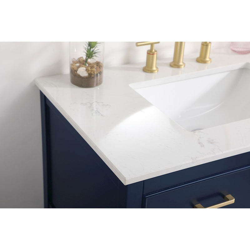 Elegant Kitchen/Bath Sinclaire 36" Single Bathroom Vanity, Blue