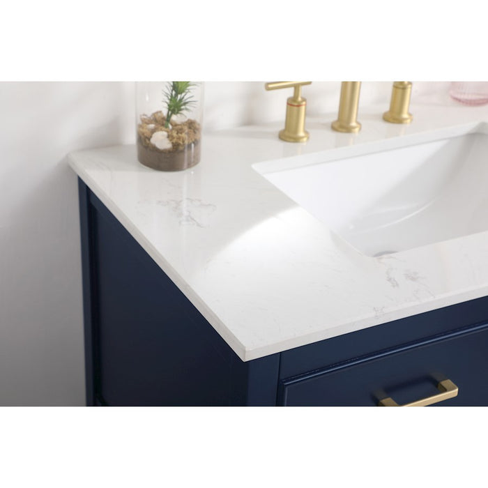 Elegant Kitchen/Bath Sinclaire 36" Single Bathroom Vanity, Blue