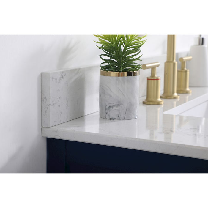 Elegant Sinclaire 36" Single Bathroom Vanity, Blue/Backsplash