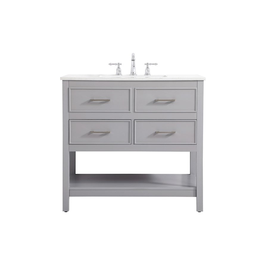 Elegant Kitchen/Bath Sinclaire 36" Single Bathroom Vanity, Gray - VF19036GR
