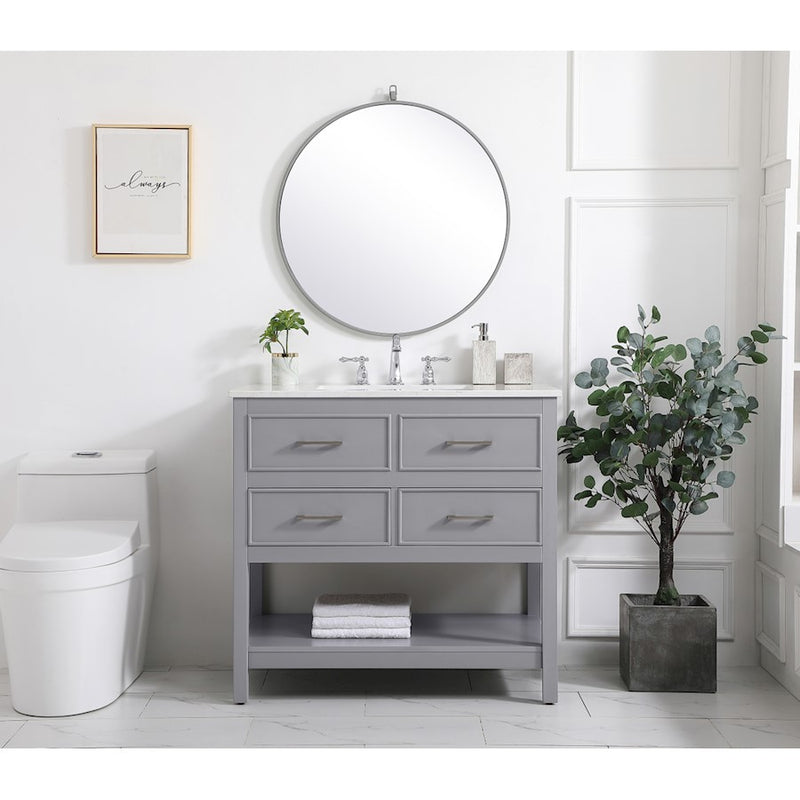 Elegant Kitchen/Bath Sinclaire 36" Single Bathroom Vanity, Gray