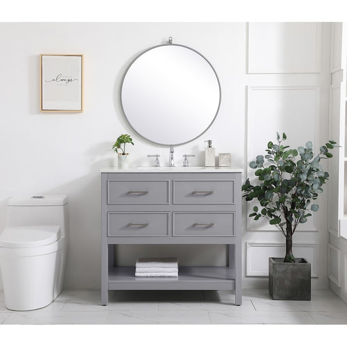 Elegant Kitchen/Bath Sinclaire 36" Single Bathroom Vanity, Gray