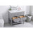 Elegant Sinclaire 36" Single Bathroom Vanity, Gray/Backsplash