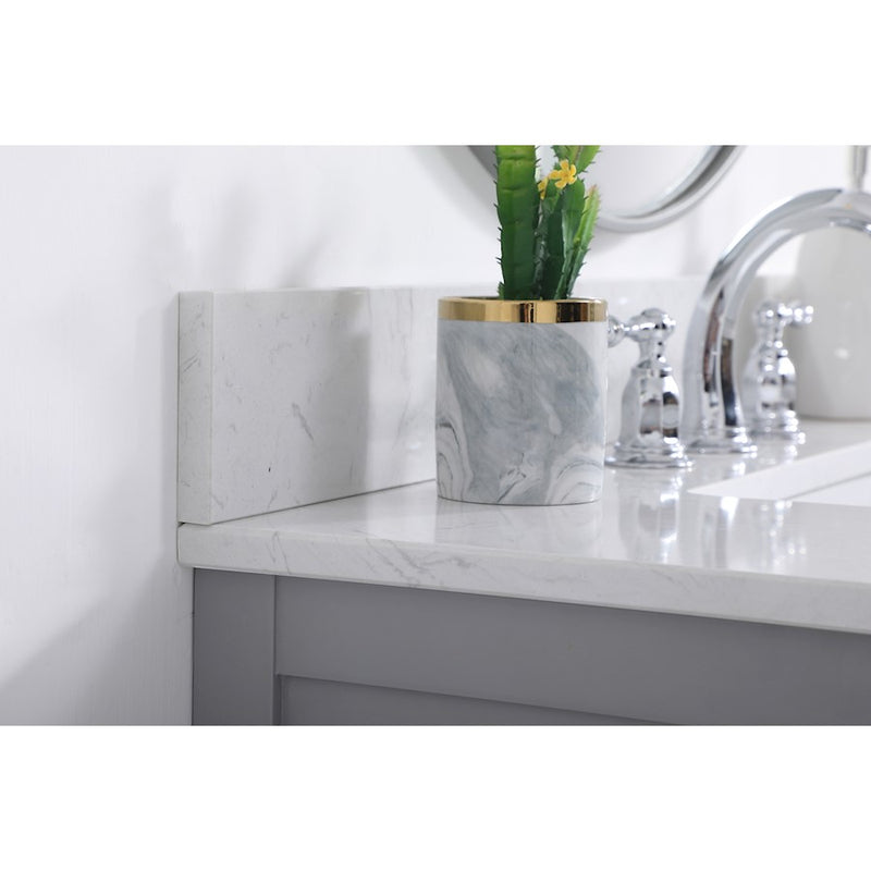 Elegant Sinclaire 36" Single Bathroom Vanity, Gray/Backsplash