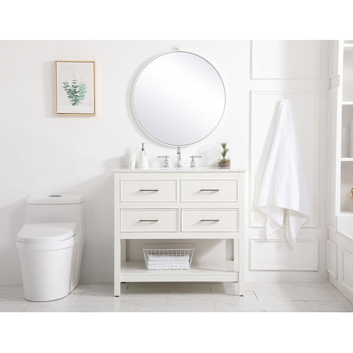 Elegant Kitchen/Bath Sinclaire 36" Single Bathroom Vanity, White