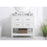 Elegant Sinclaire 36" Single Bathroom Vanity, White/Backsplash