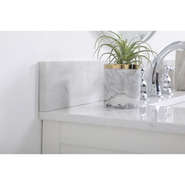 Elegant Sinclaire 36" Single Bathroom Vanity, White/Backsplash