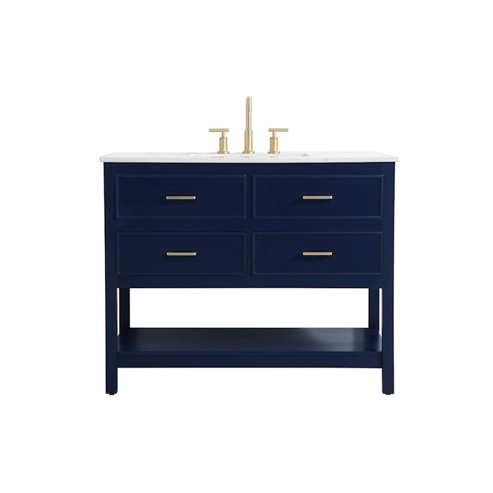 Elegant Kitchen/Bath Sinclaire 42" Single Bathroom Vanity, Blue - VF19042BL