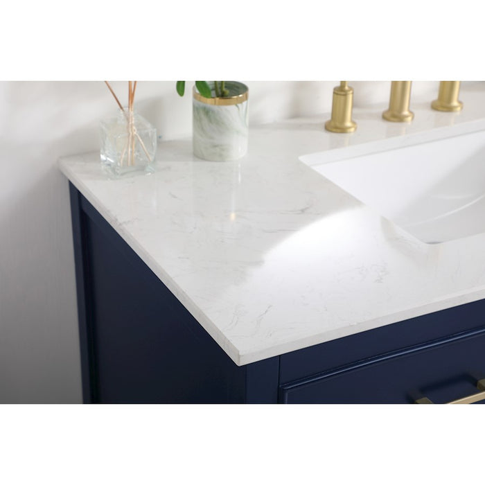 Elegant Kitchen/Bath Sinclaire 42" Single Bathroom Vanity, Blue