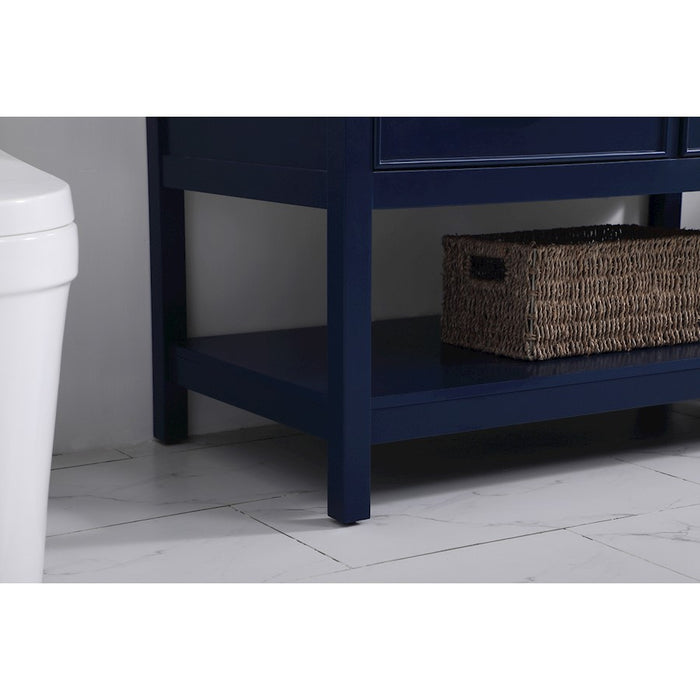Elegant Sinclaire 42" Single Bathroom Vanity, Blue/Backsplash