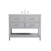 Elegant Kitchen/Bath Sinclaire 42" Single Bathroom Vanity, Gray - VF19042GR