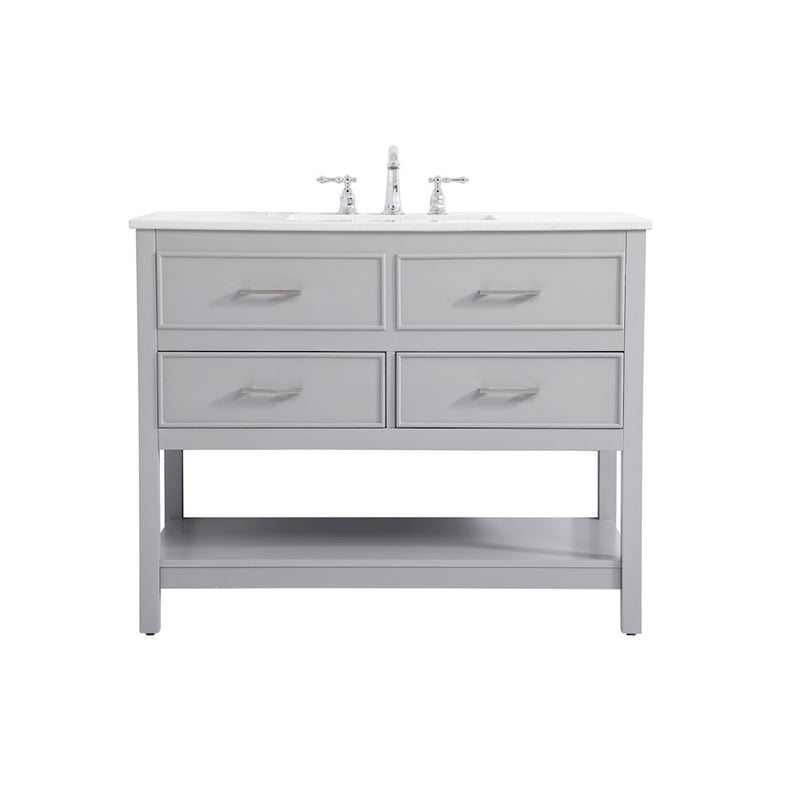 Elegant Kitchen/Bath Sinclaire 42" Single Bathroom Vanity, Gray - VF19042GR