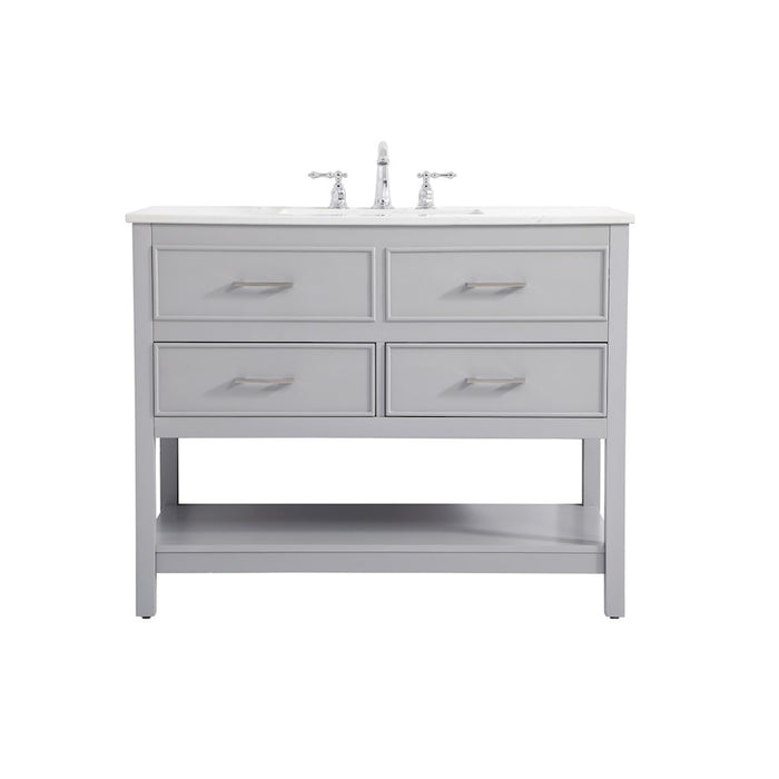 Elegant Kitchen/Bath Sinclaire 42" Single Bathroom Vanity, Gray - VF19042GR