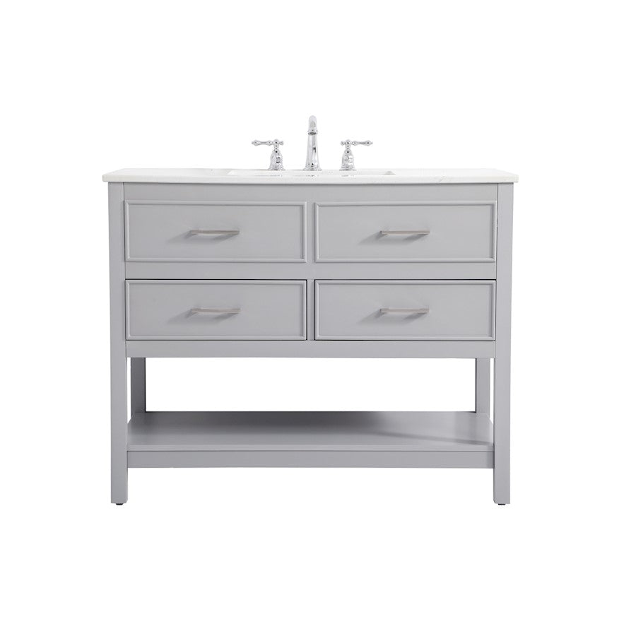 Elegant Kitchen/Bath Sinclaire 42" Single Bathroom Vanity, Gray - VF19042GR