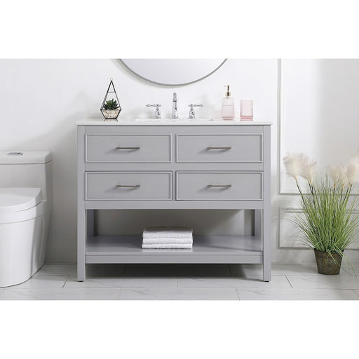 Elegant Kitchen/Bath Sinclaire 42" Single Bathroom Vanity, Gray