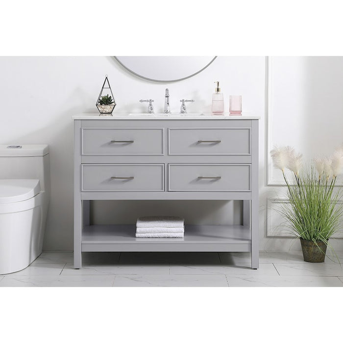 Elegant Kitchen/Bath Sinclaire 42" Single Bathroom Vanity, Gray