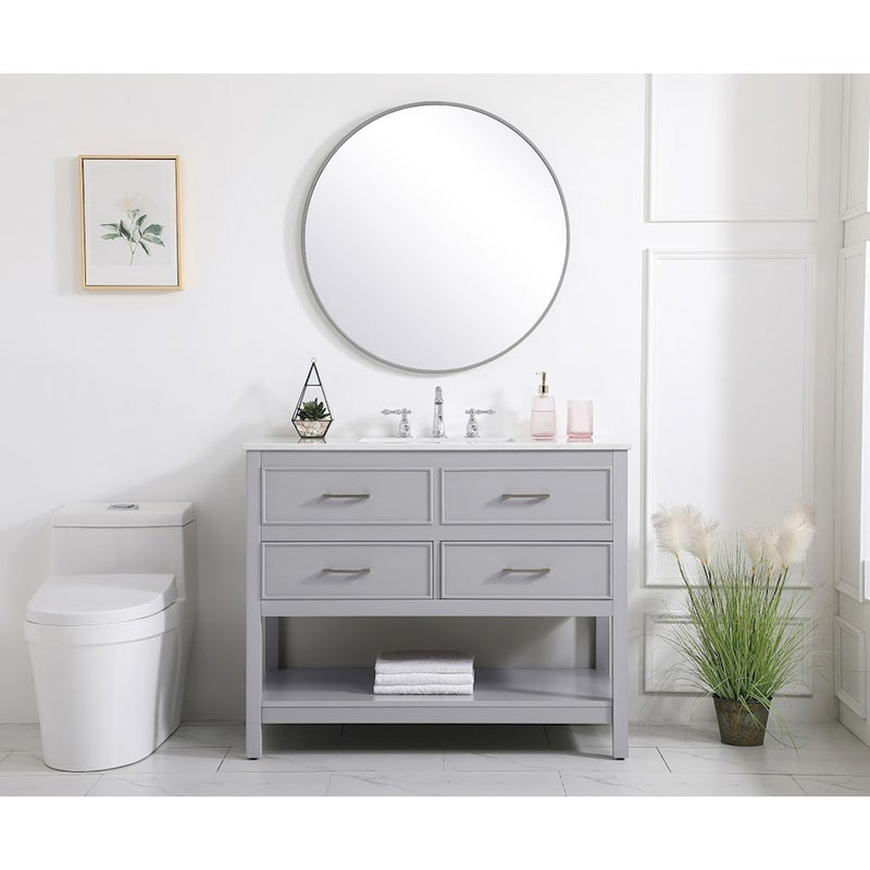 Elegant Kitchen/Bath Sinclaire 42" Single Bathroom Vanity, Gray