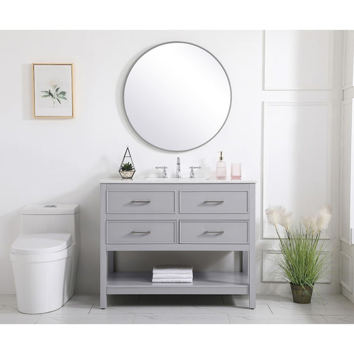 Elegant Kitchen/Bath Sinclaire 42" Single Bathroom Vanity, Gray