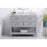 Elegant Sinclaire 42" Single Bathroom Vanity, Gray/Backsplash