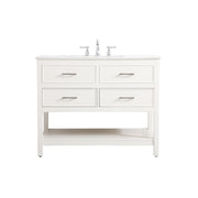 Elegant Kitchen/Bath Sinclaire 42" Single Bathroom Vanity, White - VF19042WH