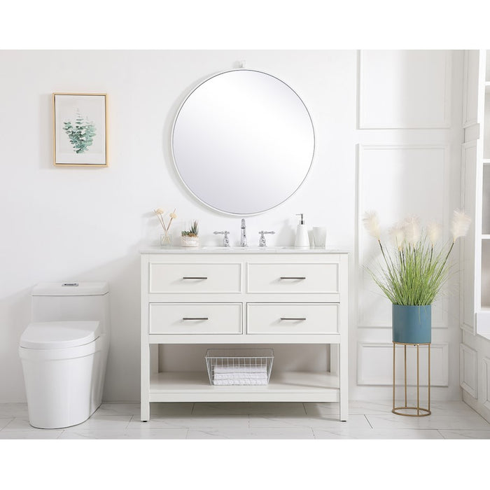 Elegant Kitchen/Bath Sinclaire 42" Single Bathroom Vanity, White
