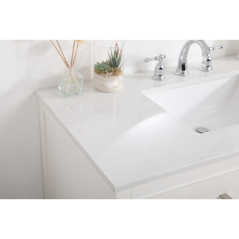 Elegant Kitchen/Bath Sinclaire 42" Single Bathroom Vanity, White