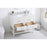Elegant Sinclaire 42" Single Bathroom Vanity, White/Backsplash