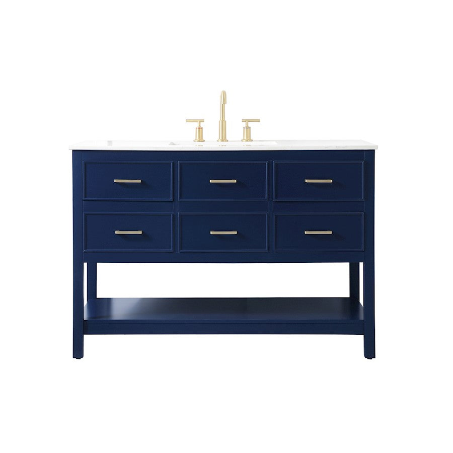 Elegant Kitchen/Bath Sinclaire 48" Single Bathroom Vanity, Blue - VF19048BL