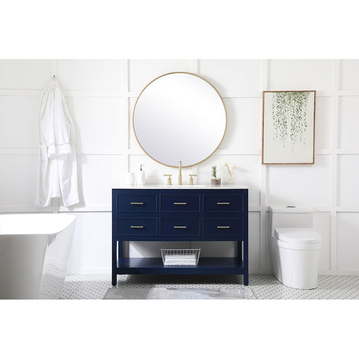 Elegant Kitchen/Bath Sinclaire 48" Single Bathroom Vanity, Blue