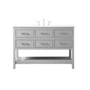 Elegant Kitchen/Bath Sinclaire 48" Single Bathroom Vanity, Gray - VF19048GR