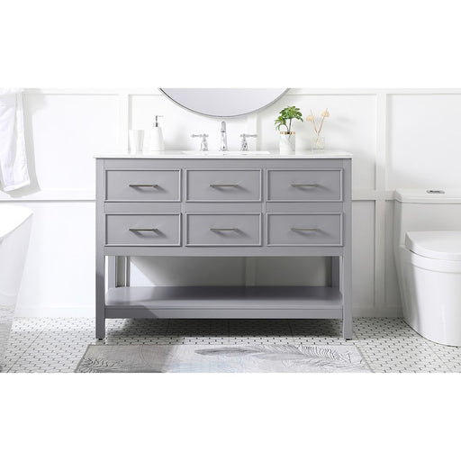 Elegant Kitchen/Bath Sinclaire 48" Single Bathroom Vanity, Gray