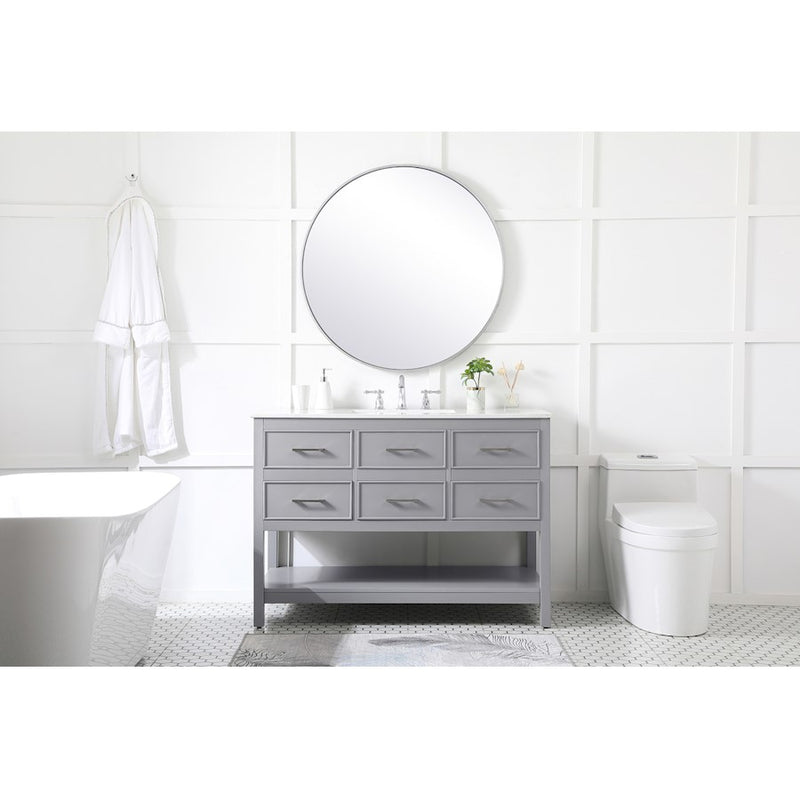 Elegant Kitchen/Bath Sinclaire 48" Single Bathroom Vanity, Gray