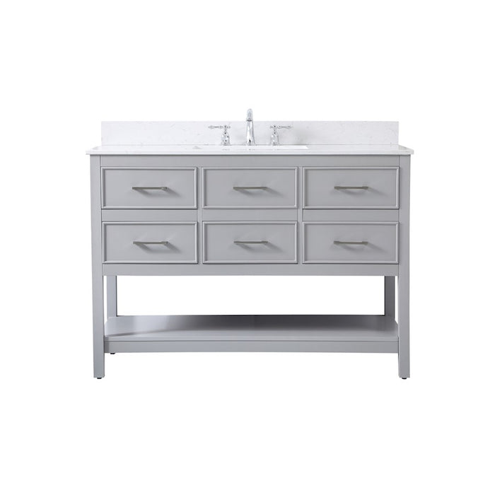 Elegant Sinclaire 48" Single Bathroom Vanity, Gray/Backsplash - VF19048GR-BS