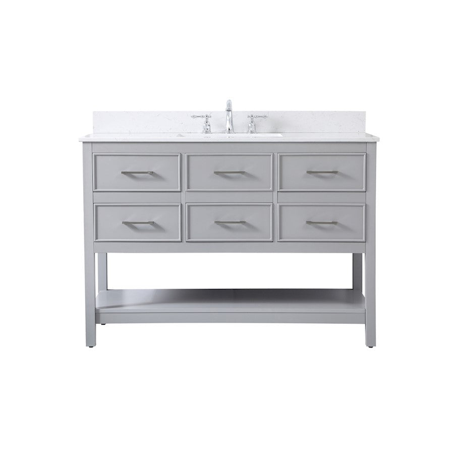 Elegant Sinclaire 48" Single Bathroom Vanity, Gray/Backsplash - VF19048GR-BS