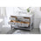 Elegant Sinclaire 48" Single Bathroom Vanity, Gray/Backsplash