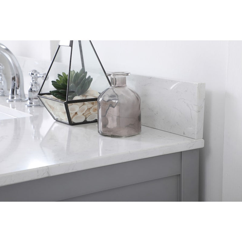 Elegant Sinclaire 48" Single Bathroom Vanity, Gray/Backsplash